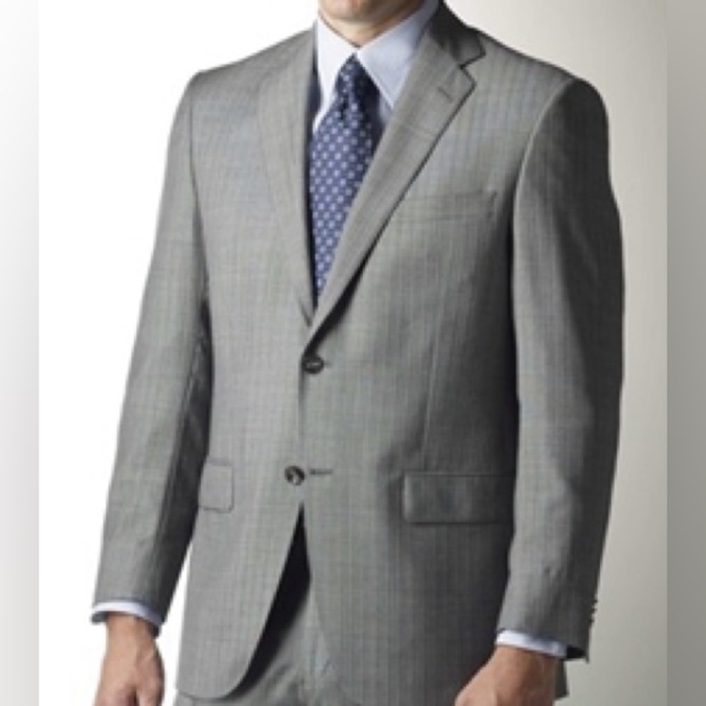 Hart Schaffner Marx Grey striped Blazer Size 46L